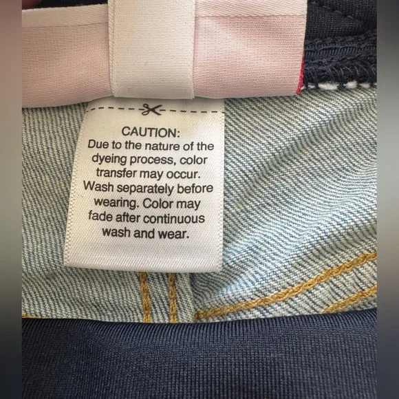 Maternity Denim Shorts with Black Stretch Panel - Picture 5 of 6